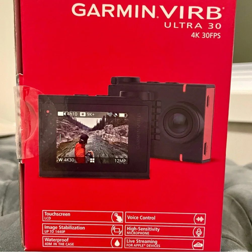 EUC | Garmin VIRB Ultra 30 Action Camera, Gimbal, & Accessories Bundle